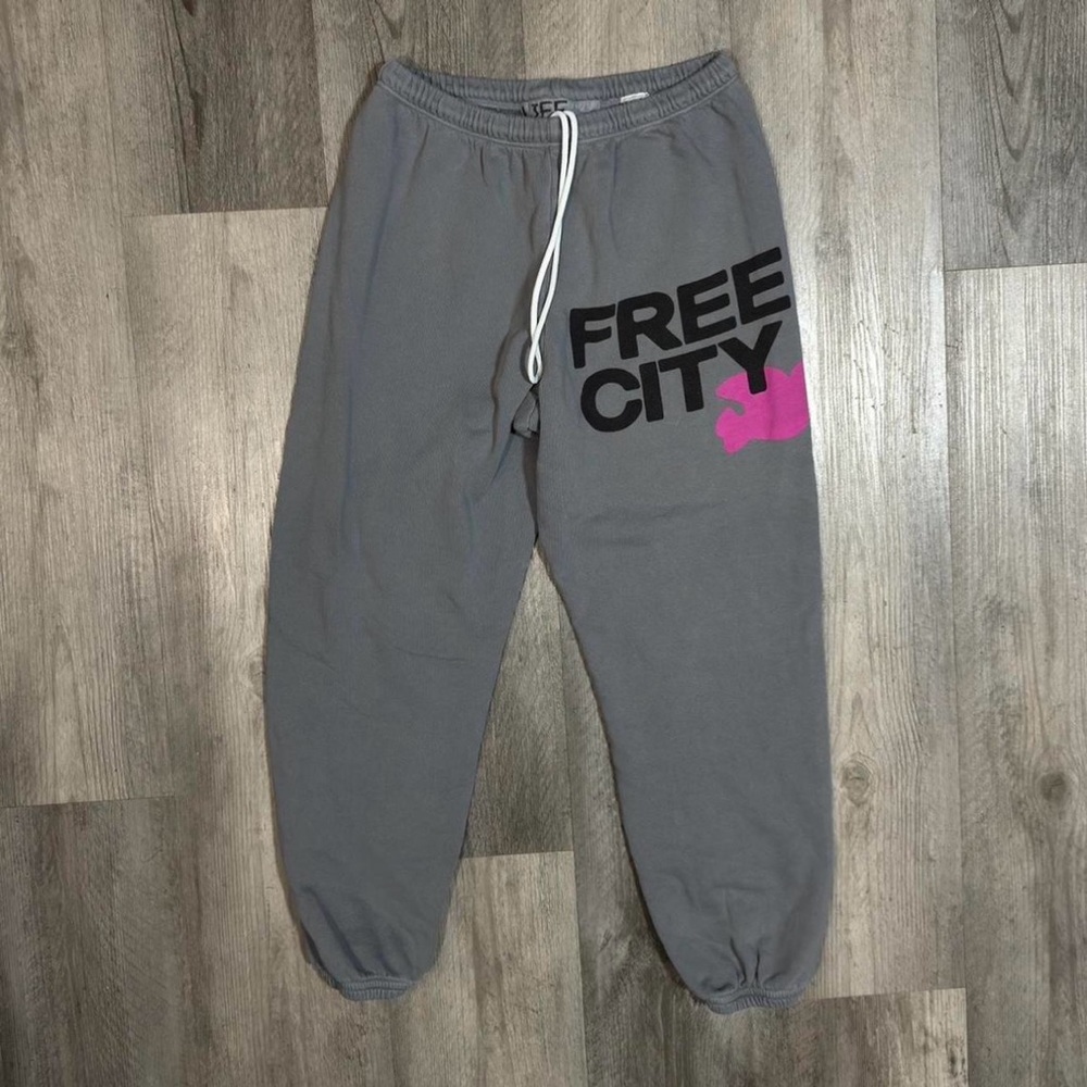 Freecity Charcoal Joggers with Pink Accent